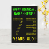 Spaß, Geeky, Nerdy "73 JAHRE ALT!" Geburtskarte Karte (Gelbe Blume)