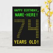 Spaß, Geeky, Nerdy "74 JAHRE ALT!" Geburtskarte Karte (Gelbe Blume)