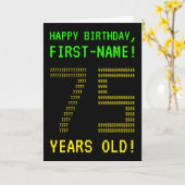 Spaß, Geeky, Nerdy "75 JAHRE ALT!" Karte (Gelbe Blume)