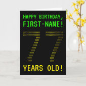 Spaß, Geeky, Nerdy "77 JAHRE ALT!" Geburtskarte Karte (Gelbe Blume)