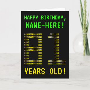 Spaß, Geeky, Nerdy "81 JAHRE ALT!" Geburtskarte Karte