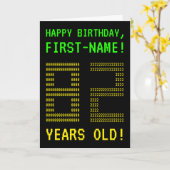 Spaß, Geeky, Nerdy "82 JAHRE ALT!" Geburtskarte Karte (Gelbe Blume)