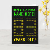 Spaß, Geeky, Nerdy "83 JAHRE ALT!" Geburtskarte Karte (Gelbe Blume)