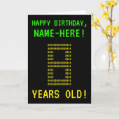 Spaß, Geeky, Nerdy "8 JAHRE ALT!" Geburtskarte Karte (Gelbe Blume)