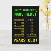 Spaß, Geeky, Nerdy "91 JAHRE ALT!" Karte (Gelbe Blume)