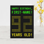 Spaß, Geeky, Nerdy "92 JAHRE ALT!" Geburtskarte Karte (Gelbe Blume)