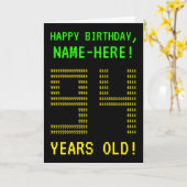 Spaß, Geeky, Nerdy "94 JAHRE ALT!" Karte (Gelbe Blume)