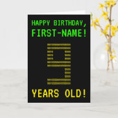 Spaß, Geeky, Nerdy "9 JAHRE ALT!" Geburtskarte Karte (Gelbe Blume)