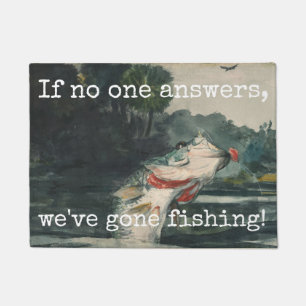 Spaß "gehakte, Fische zu fischen gegangen" Fußmatte