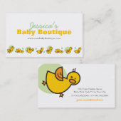 Spaß Gelbe Duckies und grüne Polka Punkte Visitenkarte (Vorne/Hinten)