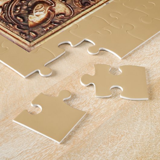 Spaß Gerahmter Gorilla Rauchen Zigarrenraucher Ges Puzzle (Seite)