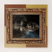 Spaß Gerahmter Gorilla Rauchen Zigarrenraucher Ges Puzzle (Horizontal)