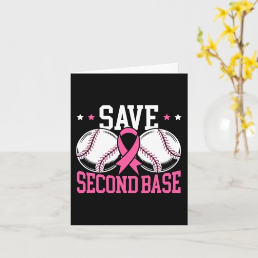Spaß Gerettet Brustkrebs-Aw des 2. Baseball-Spiele Karte (Gelbe Blume)