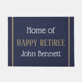 Spaß Geschenk! Custom Happy Retiree Türmatte (Vorderseite)