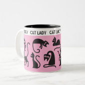 Spaß Geschenk! Perfect Cat Lady Zweifarbige Tasse (Vorderseite Links)