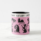 Spaß Geschenk! Perfect Cat Lady Zweifarbige Tasse (Mittel)