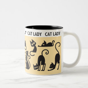 Spaß Geschenk! Perfect Cat Lady Zweifarbige Tasse