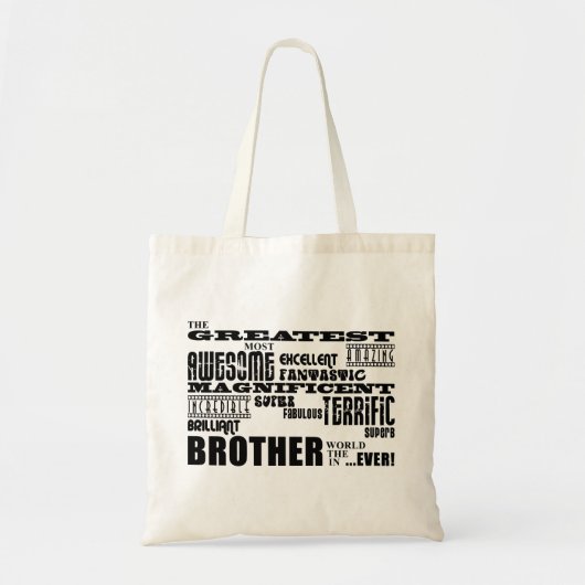 Spaß-Geschenke für Brüder: Bester Bruder Tragetasche (Vorne)