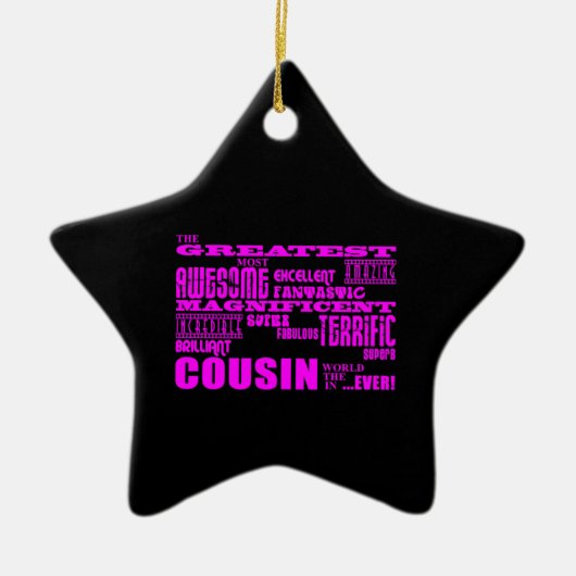 Spaß-Geschenke für Cousins: Bestster Cousin Keramikornament (Vorne)