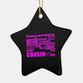Spaß-Geschenke für Cousins: Bestster Cousin Keramikornament (Links)