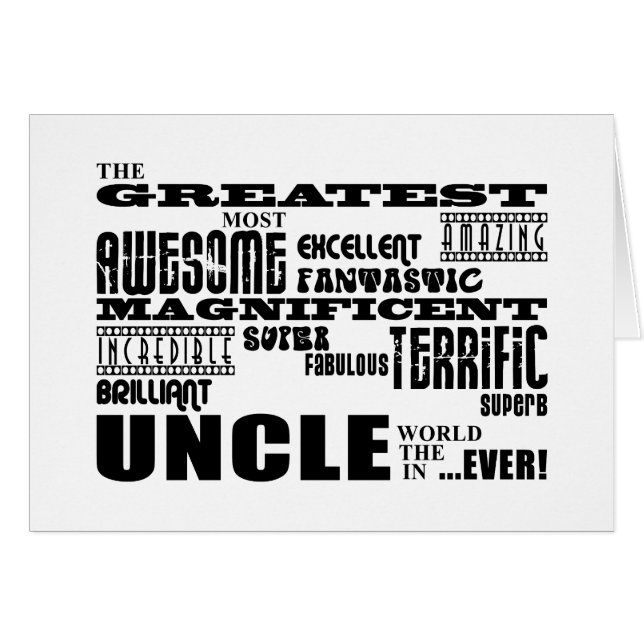Spaß-Geschenke für Onkel: Bestster Onkel (Vorderseite (Horizontal))