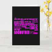 Spaß-Geschenke für Patinnen: Bestste Patin Karte (Gelbe Blume)