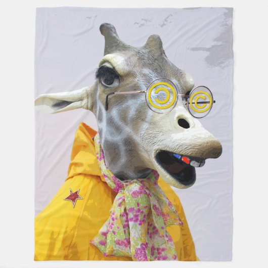 Spaß Giraffe Fleece Blanket! (Vorderseite)