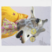 Spaß Giraffe Fleece Blanket! (Vorderseite (Horizontal))