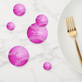 Spaß Girls Sport Geburtstag heiß rosa Softball Konfetti