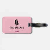 Spaß Girls Trippin' to... Ihr Ziel und Ihr Name Gepäckanhänger (Rückseite horizontal)