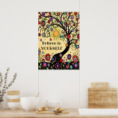Spaß "Glaube an dich selbst" fröhliche Baumschule Poster (Küche)