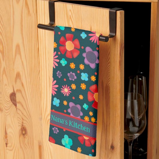 Spaß glücklich farbenfroher Individuelle Name der  Geschirrtuch