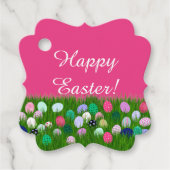 Spaß glücklich Ostern! Eier Geschenke Liebesmarken Geschenkanhänger (Vorderseite)