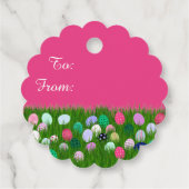 Spaß glücklich Ostern! Eier Geschenke Liebesmarken Geschenkanhänger (Rückseite)