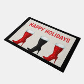 Spaß glückliche Ferien mit High Heel Boots Doormat Fußmatte (Schrägansicht)