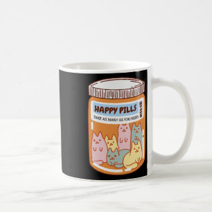 Spaß glückliche Pillen KatzenNiedliche psychische  Kaffeetasse