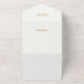 Spaß Gold Doodle Frame Weltfrieden 3-Foto All In One Einladung (Außenbereich)