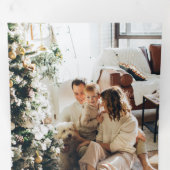 Spaß Gold Doodle Frame Weltfrieden 3-Foto Dreifach Gefaltete Urlaubskarte (Innen Erste Seite)