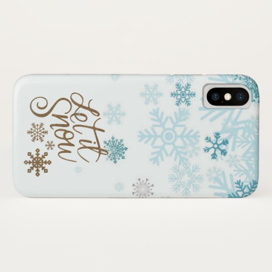 Spaß Gold Glitzern lassen es schnee Case-Mate iPhone Hülle (Rückseite (Horizontal))