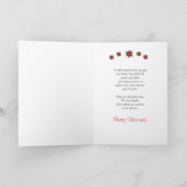 Spaß Golden Doodle Dog Weihnachten, Poinsettias Karte (Innenseite)