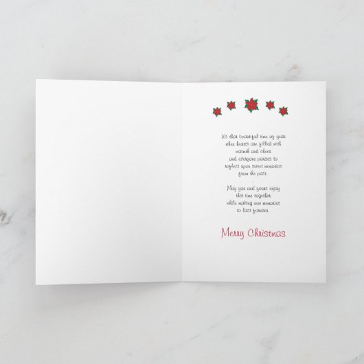 Spaß Golden Doodle Dog Weihnachten, Poinsettias Karte (Innenseite)