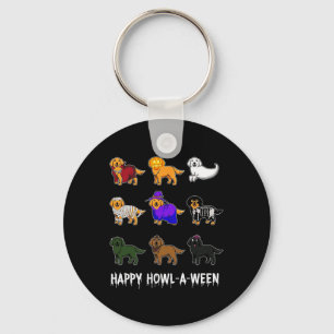 Spaß Golden Retriever Hund Halloween Happy Howl-o- Schlüsselanhänger