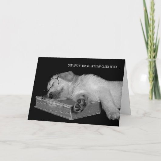 Spaß-Golden Retriever Welpe auf Buch Karte (Vorderseite)