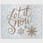 Spaß-GoldGlitzern ließen es schneien Geschenkpapier (Flach)