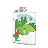 Spaß Golf Vinyl Wrapped Flask with Alligator Flachmann (Links)