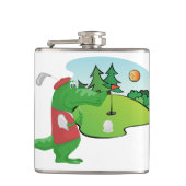 Spaß Golf Vinyl Wrapped Flask with Alligator Flachmann (Vorderseite)