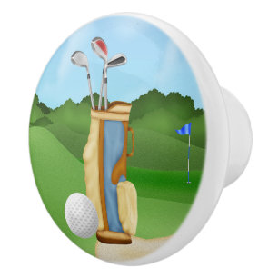 Spaß Golfball Sportvergnügen Wohngestaltung zieh Keramikknauf