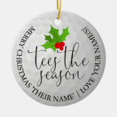Spaß Golfer Weihnachten Golf Geschenk T-Shirts Die Keramik Ornament (Vorne)