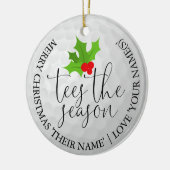 Spaß Golfer Weihnachten Golf Geschenk T-Shirts Die Keramik Ornament (Links)