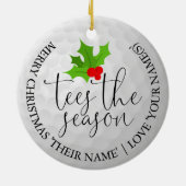 Spaß Golfer Weihnachten Golf Geschenk T-Shirts Die Keramik Ornament (Hinten)